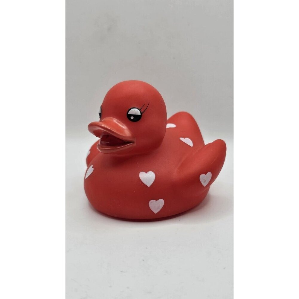 Gerson Rubber Duck Red With White Hearts Ducky Jeep Ducking Display Only